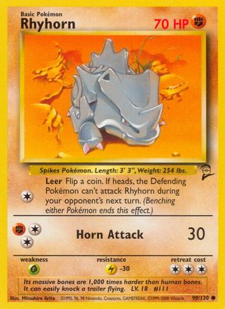 [PKM] Rhyhorn (90/130) [Base Set 2]