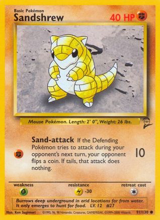 [PKM] Sandshrew (91/130) [Base Set 2]