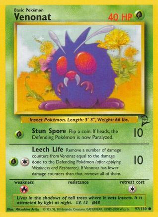 [PKM] Venonat (97/130) [Base Set 2]
