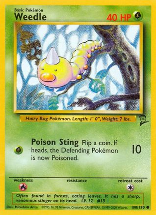 [PKM-C] Weedle (100/130) [Base Set 2]