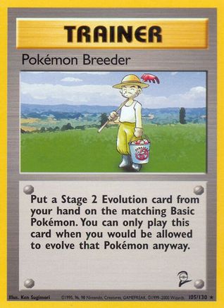 [PKM] Pokemon Breeder (105/130) [Base Set 2]