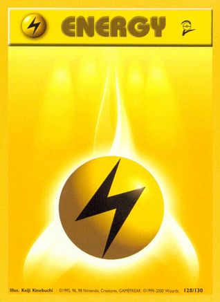 [PKM BE] Lightning Energy (128/130) [Base Set 2]