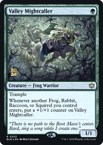 {@R} Valley Mightcaller [Bloomburrow Prerelease Promos][PR BLB 202]