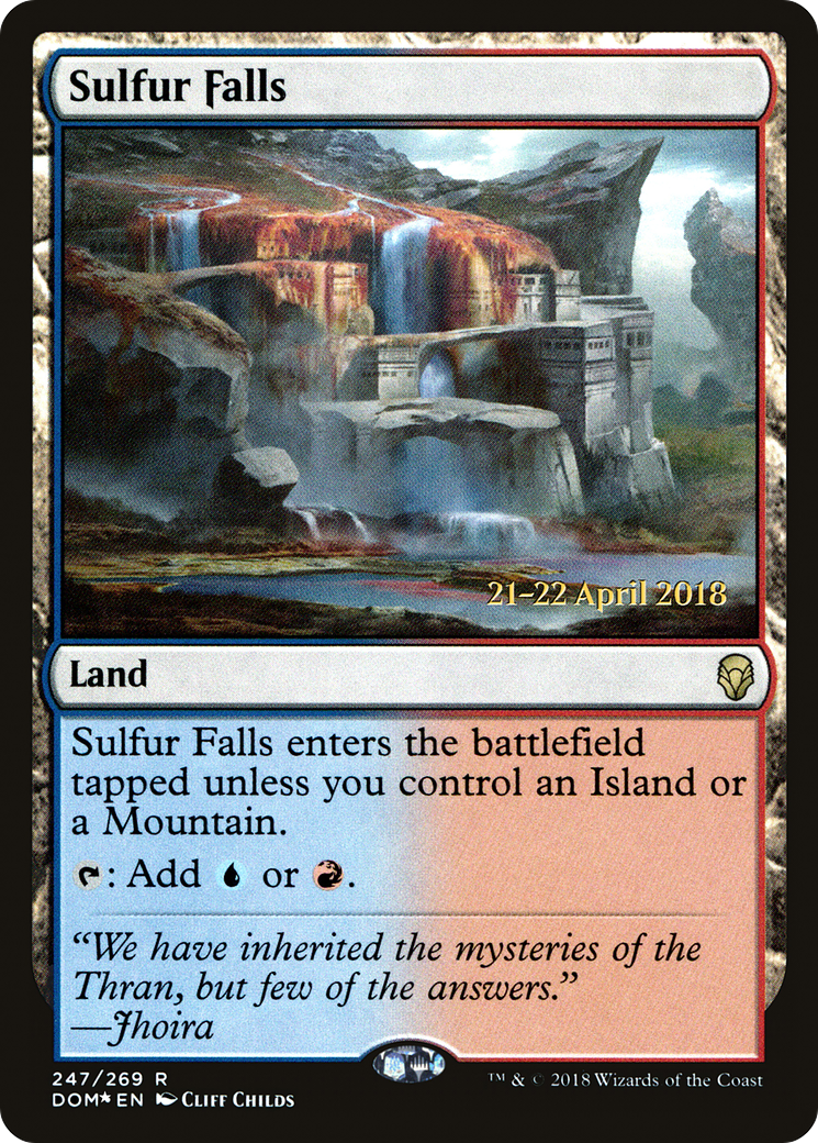 {R} Sulfur Falls [Dominaria Prerelease Promos][PR DOM 247] - Misty Mountain Games