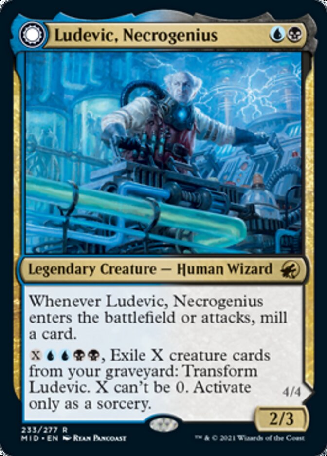 {R} Ludevic, Necrogenius // Olag, Ludevic's Hubris [Innistrad: Midnight Hunt][MID 233]