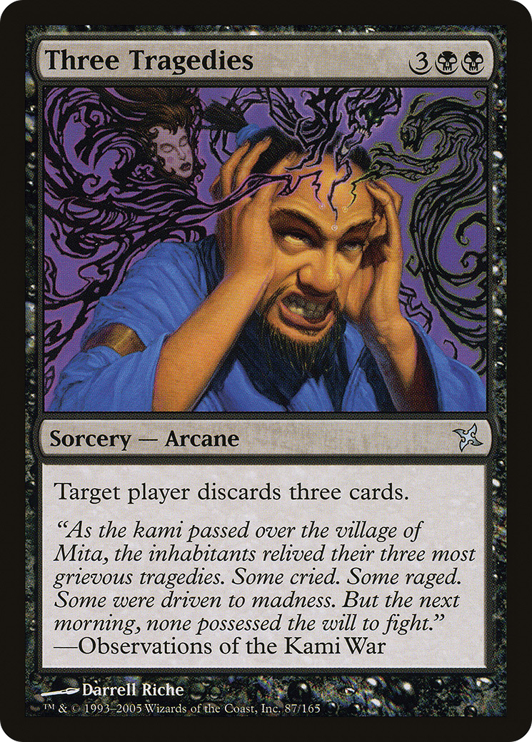 {C} Three Tragedies [Betrayers of Kamigawa][BOK 087]
