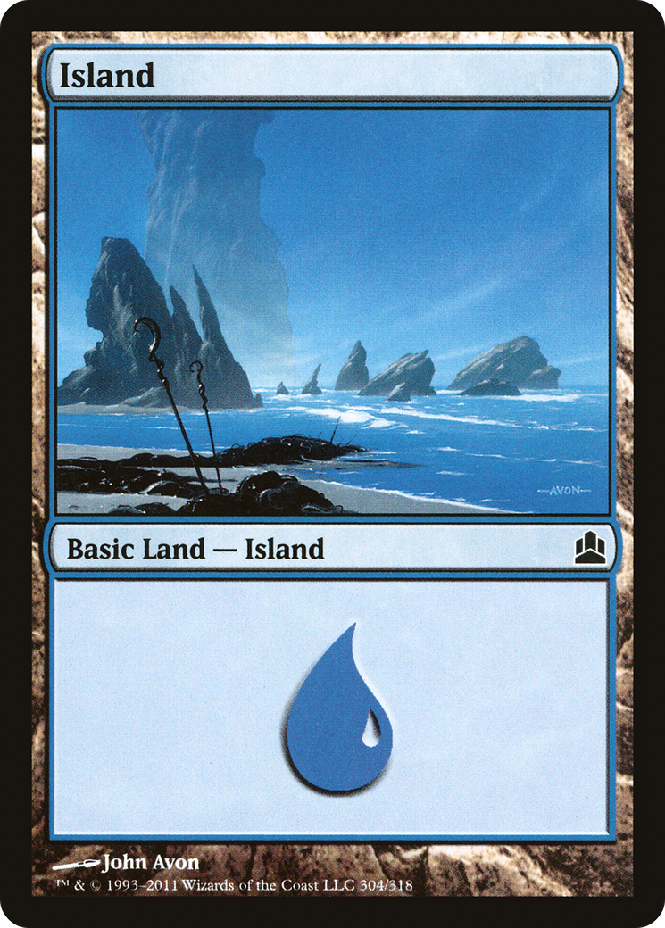 {B}[CMD 304] Island (304) [Commander 2011]