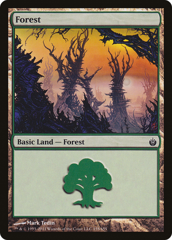 {B}[MBS 155] Forest (155) [Mirrodin Besieged]