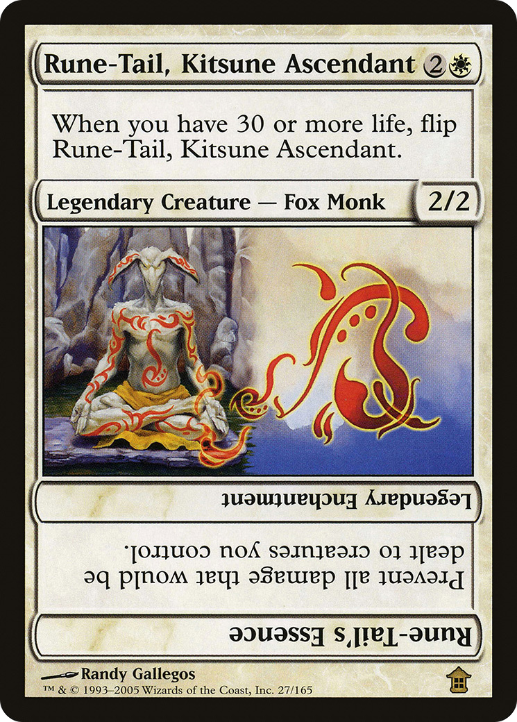 {R} Rune-Tail, Kitsune Ascendant // Rune-Tail's Essence [Saviors of Kamigawa][SOK 027] - Misty Mountain Games