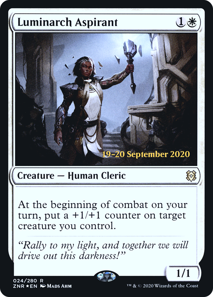 {R} Luminarch Aspirant [Zendikar Rising Prerelease Promos][PR ZNR 024] - Misty Mountain Games