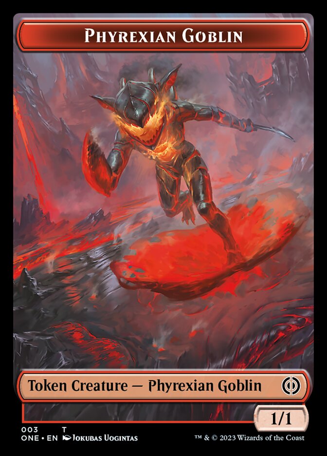 {T} Rebel // Phyrexian Goblin Double-Sided Token [Phyrexia: All Will Be One Tokens][TONE 5//3]