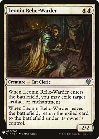 {C} Leonin Relic-Warder [Mystery Booster][LS C17 065]