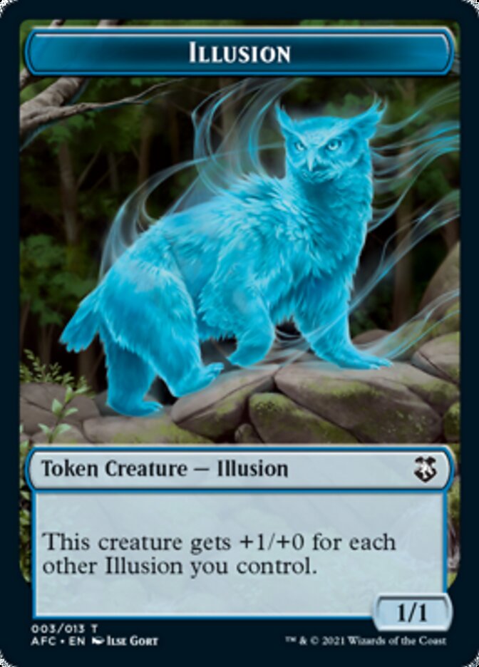 {T} Illusion // Skeleton Double-sided Token [Dungeons & Dragons: Adventures in the Forgotten Realms Commander Tokens][TAFC 003]