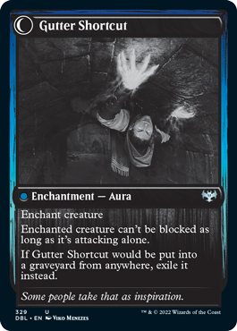 {C} Gutter Skulker // Gutter Shortcut [Innistrad: Double Feature][DBL 329]