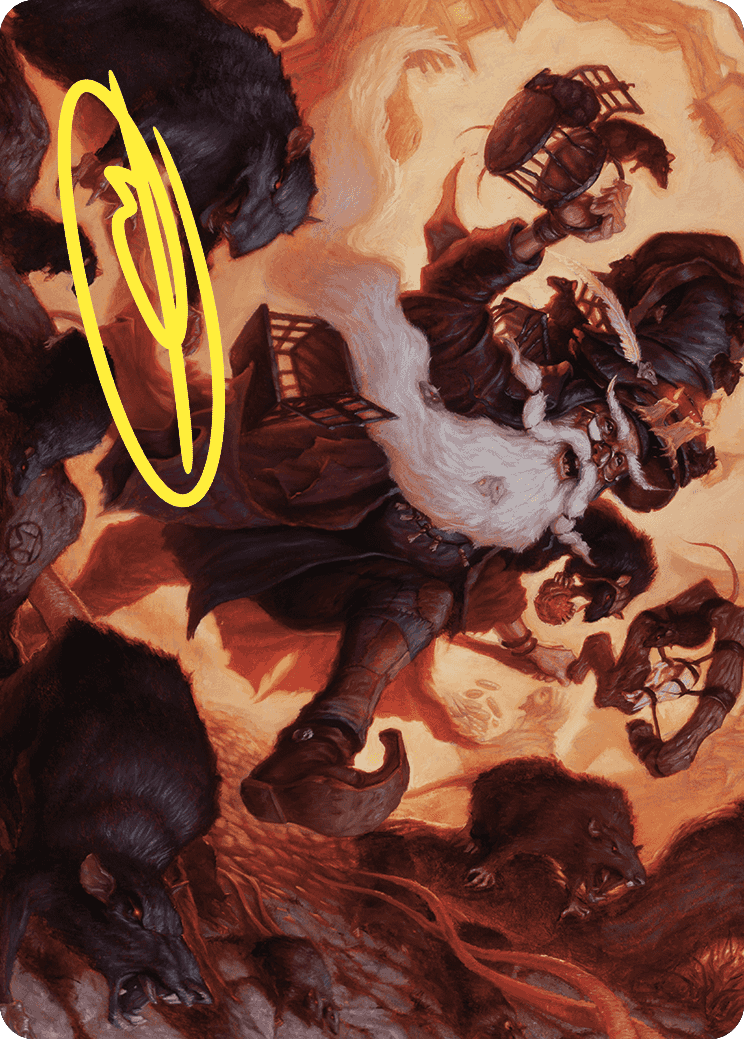 {A} Tattered Ratter Art Card (Gold-Stamped Signature) [Wilds of Eldraine Art Series][GS AWOE 020]