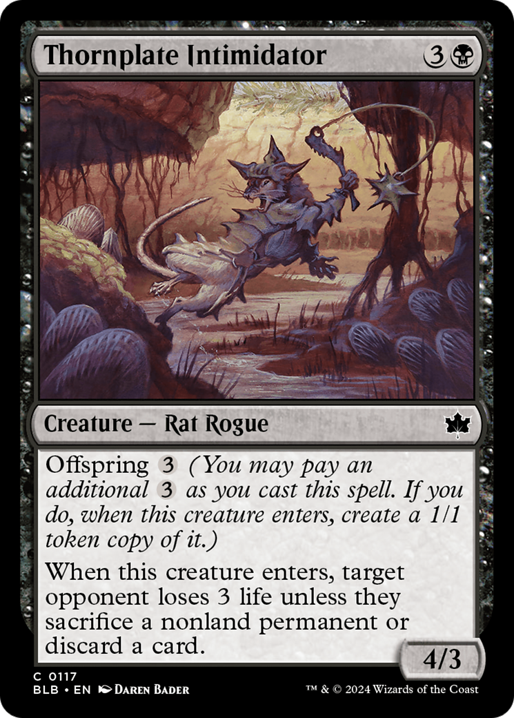 {@C} Thornplate Intimidator [Bloomburrow][BLB 117]