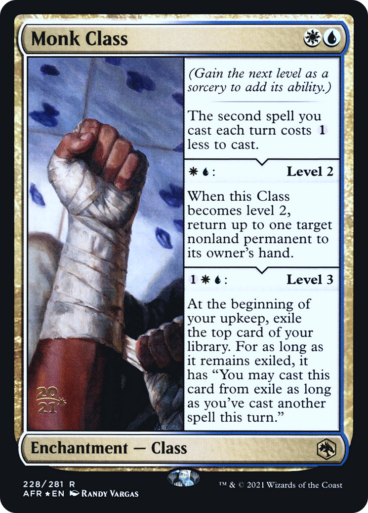 {R} Monk Class [Dungeons & Dragons: Adventures in the Forgotten Realms Prerelease Promos][PR AFR 228]