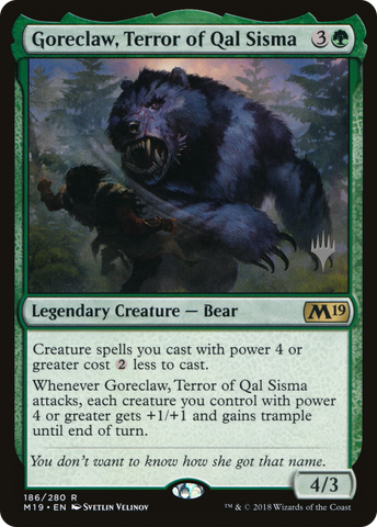 {R} Goreclaw, Terror of Qal Sisma (Promo Pack) [Core Set 2019 Promos][PP M19 186]