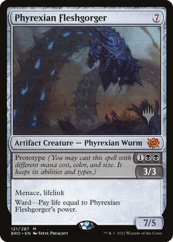 {R} Phyrexian Fleshgorger [The Brothers' War: Promo Pack][PP BRO 121]