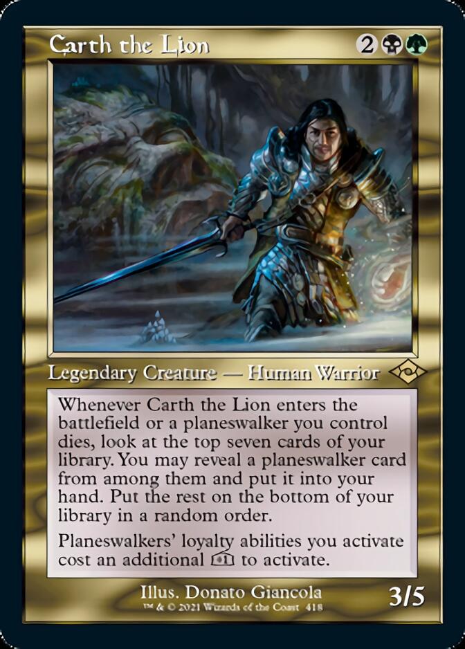 {R} Carth the Lion (Retro Foil Etched) [Modern Horizons 2][RF ET MH2 418]
