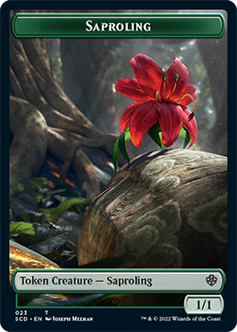 {C} Saproling // Human Warrior Double-Sided Token [Starter Commander Decks][SCD 000]