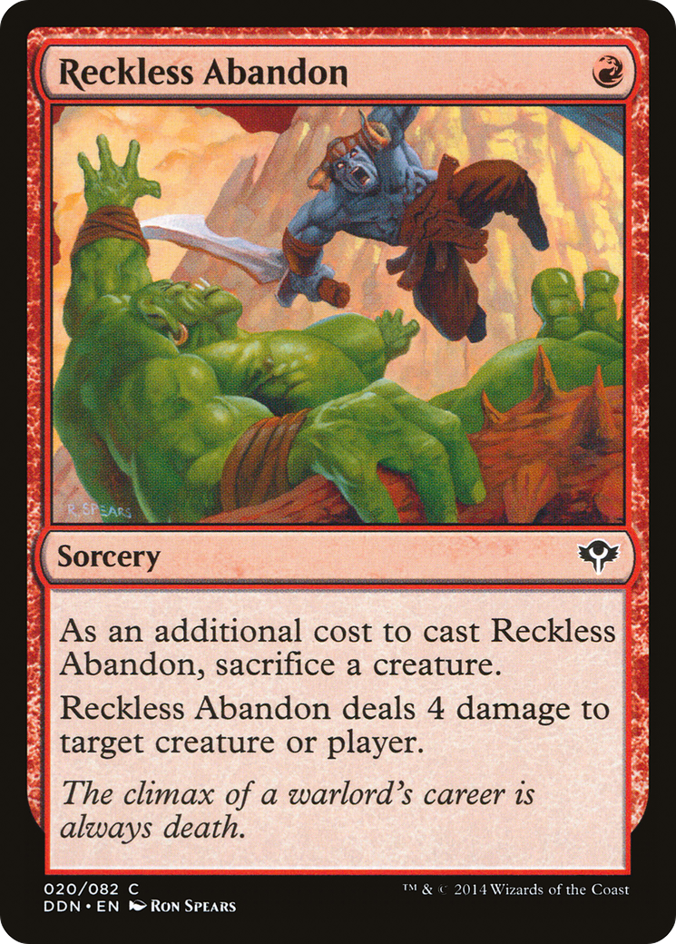 {C} Reckless Abandon [Duel Decks: Speed vs. Cunning][DDN 020]