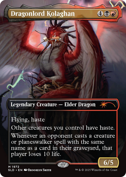 Dragonlord Kolaghan // Dragonlord Kolaghan [SLD-1972]  (Borderless) Foil