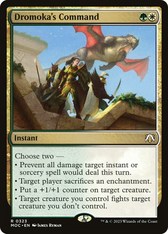 {R} Dromoka's Command [March of the Machine Commander][MOC 323]