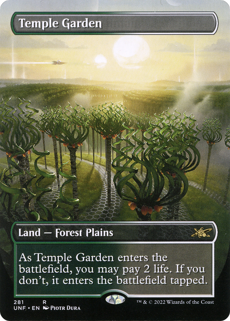 {R} Temple Garden (Borderless) [Unfinity][UNF 281]