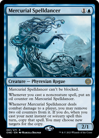 {R} Mercurial Spelldancer (Promo Pack) [Phyrexia: All Will Be One Promos][PP ONE 061]