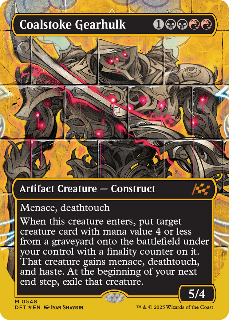 {@R} Coalstoke Gearhulk (Borderless) (First-Place Foil) [Aetherdrift][DFT 548]