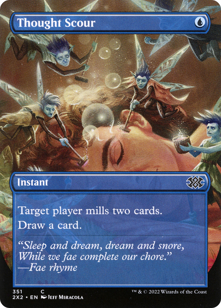 {C} Thought Scour (Borderless Alternate Art) [Double Masters 2022][2X2 351]