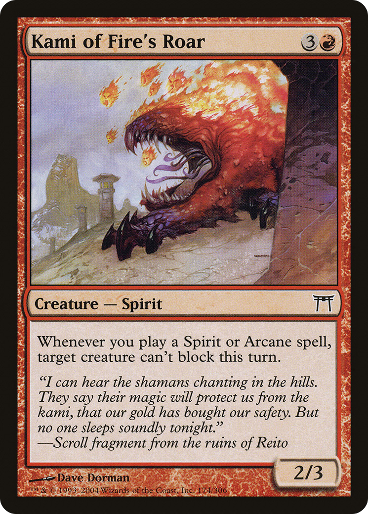 {C} Kami of Fire's Roar [Champions of Kamigawa][CHK 174]