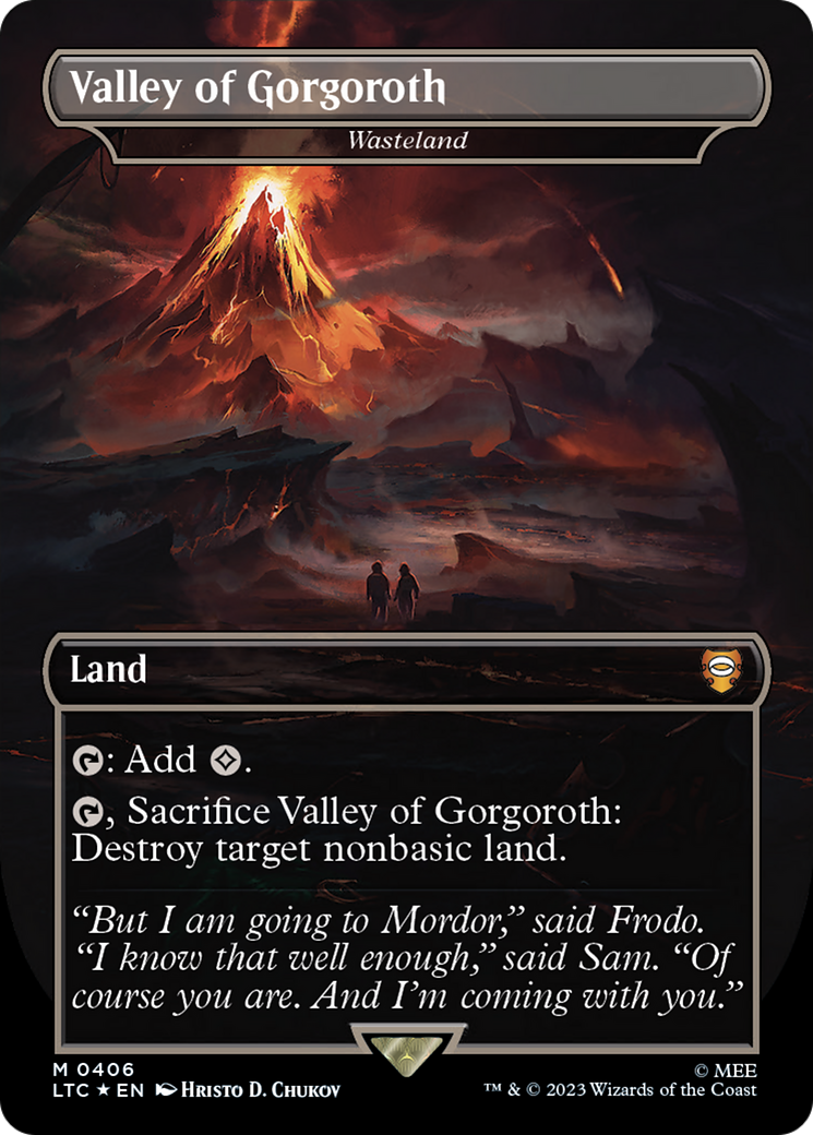 {R} Wasteland - Valley of Gorgoroth (Surge Foil Realms and Relics) [The Lord of the Rings: Tales of Middle-Earth Commander][LTC 406]