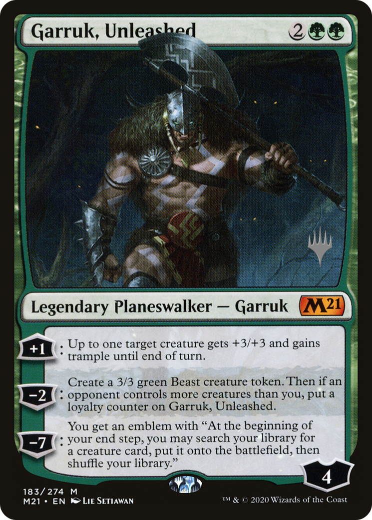 {R} Garruk, Unleashed (Promo Pack) [Core Set 2021 Promos][PP M21 183]