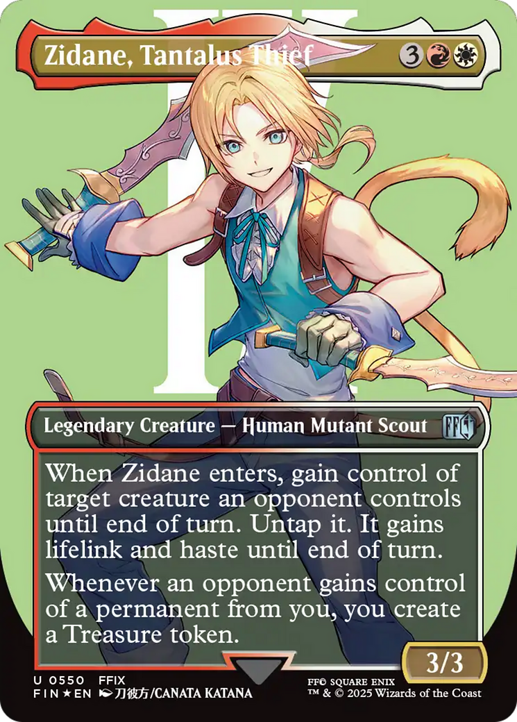 {@C} Zidane, Tantalus Thief (Borderless) (Surge Foil) [FINAL FANTASY][FIN 550]