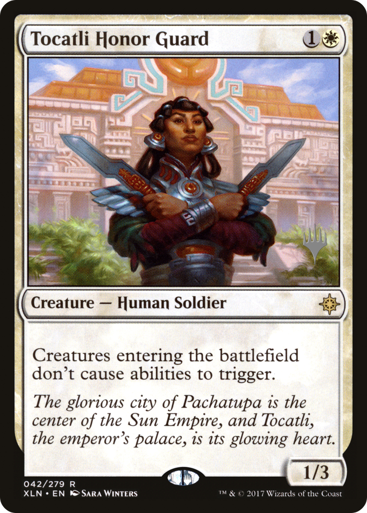 {R} Tocatli Honor Guard (Promo Pack) [Ixalan Promos][PP XLN 042]