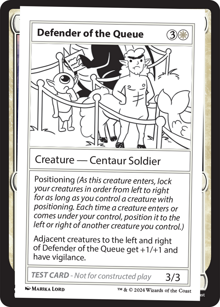{C} Defender of the Queue [Mystery Booster 2 Playtest Cards][MB2 PLAYTEST]