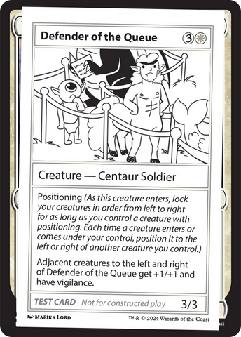 {C} Defender of the Queue [Mystery Booster 2 Playtest Cards][MB2 PLAYTEST]