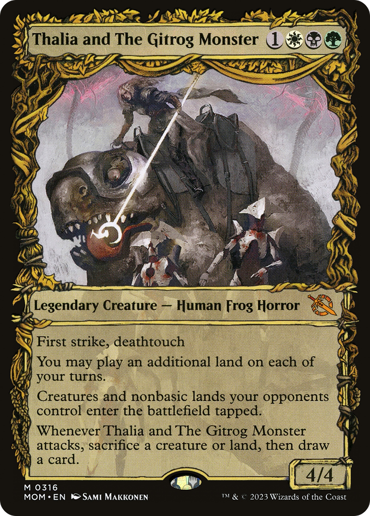 {R} Thalia and The Gitrog Monster (Multiverse Legends) [March of the Machine][MOM 316]