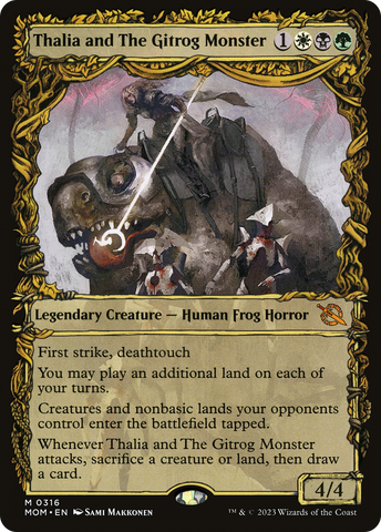 {R} Thalia and The Gitrog Monster (Multiverse Legends) [March of the Machine][MOM 316]