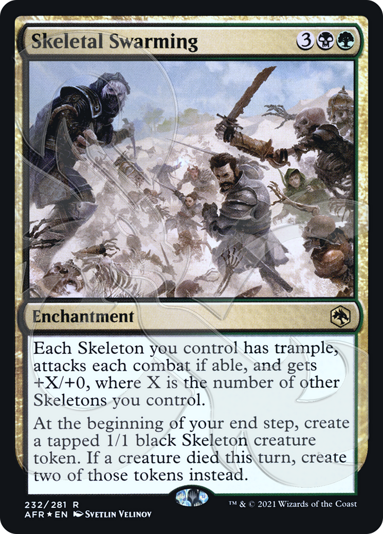 {R} Skeletal Swarming (Ampersand Promo) [Dungeons & Dragons: Adventures in the Forgotten Realms Promos][AMP AFR 232]