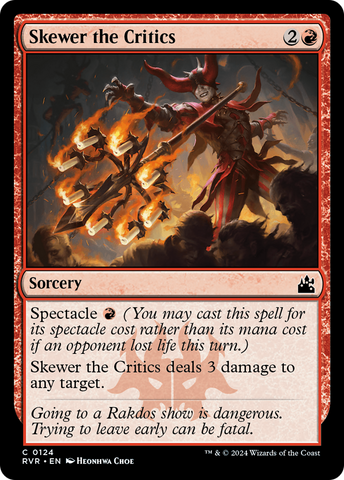 {C} Skewer the Critics [Ravnica Remastered][RVR 124]