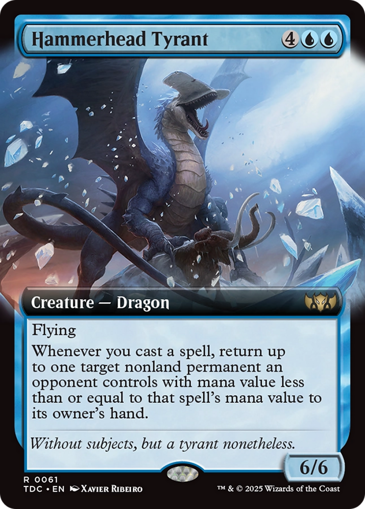 {R} Hammerhead Tyrant (Extended Art) [Tarkir: Dragonstorm Commander][TDC 061]