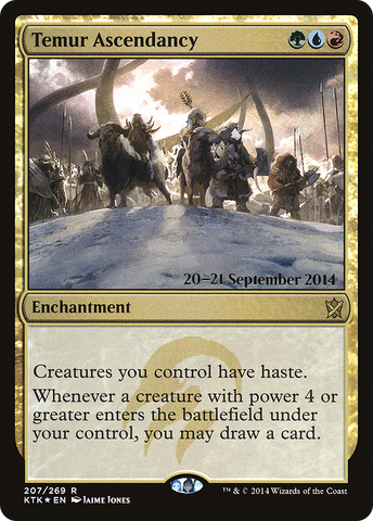 {R} Temur Ascendancy [Khans of Tarkir Prerelease Promos][PR KTK 207]