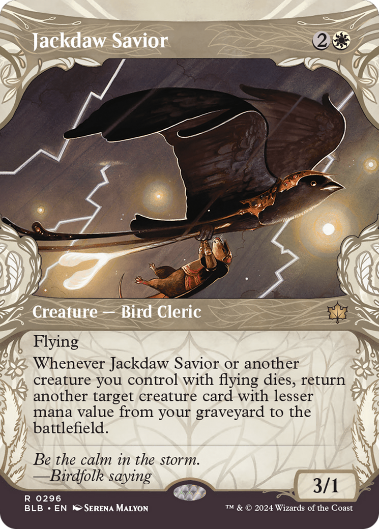 {@R} Jackdaw Savior (Showcase) [Bloomburrow][BLB 296]