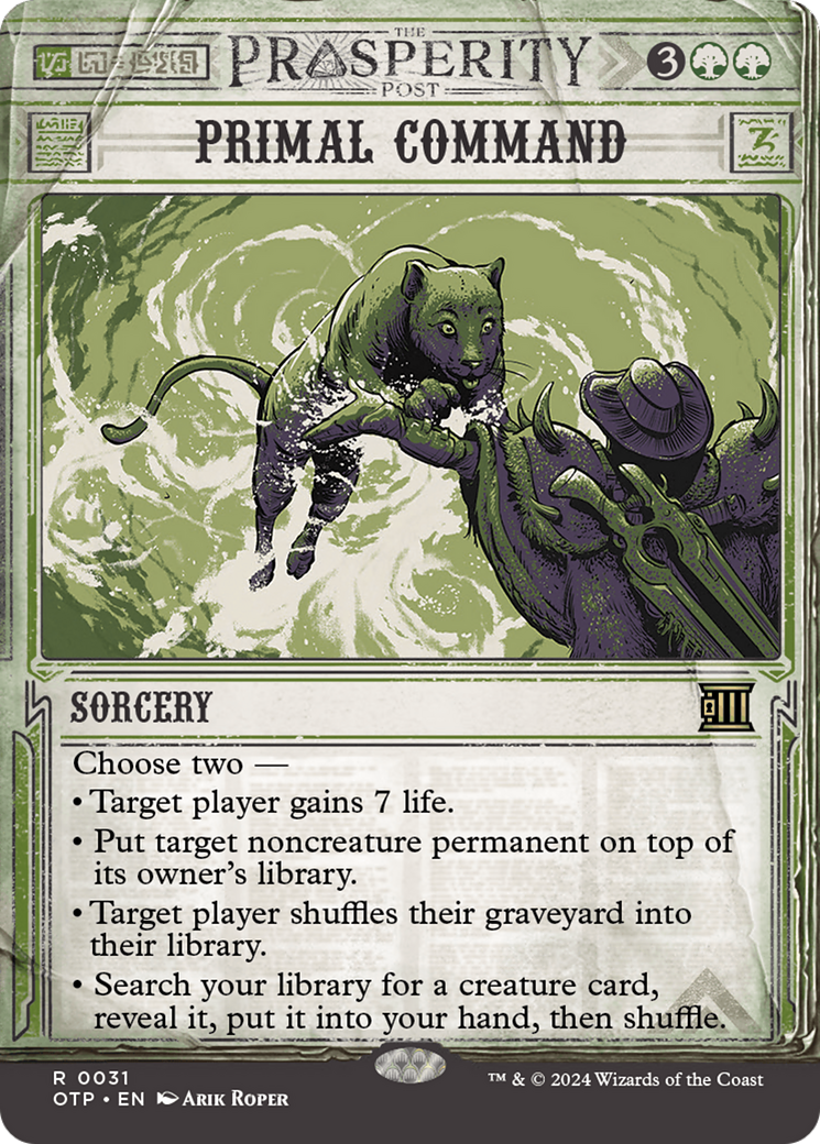 {R} Primal Command [Outlaws of Thunder Junction: Breaking News][OTP 031]