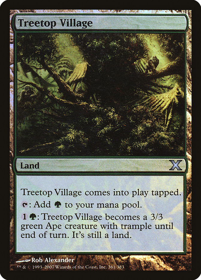 {C} Treetop Village (Premium Foil) [Tenth Edition][FP 10E 361]