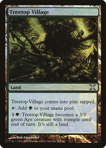 {C} Treetop Village (Premium Foil) [Tenth Edition][FP 10E 361]