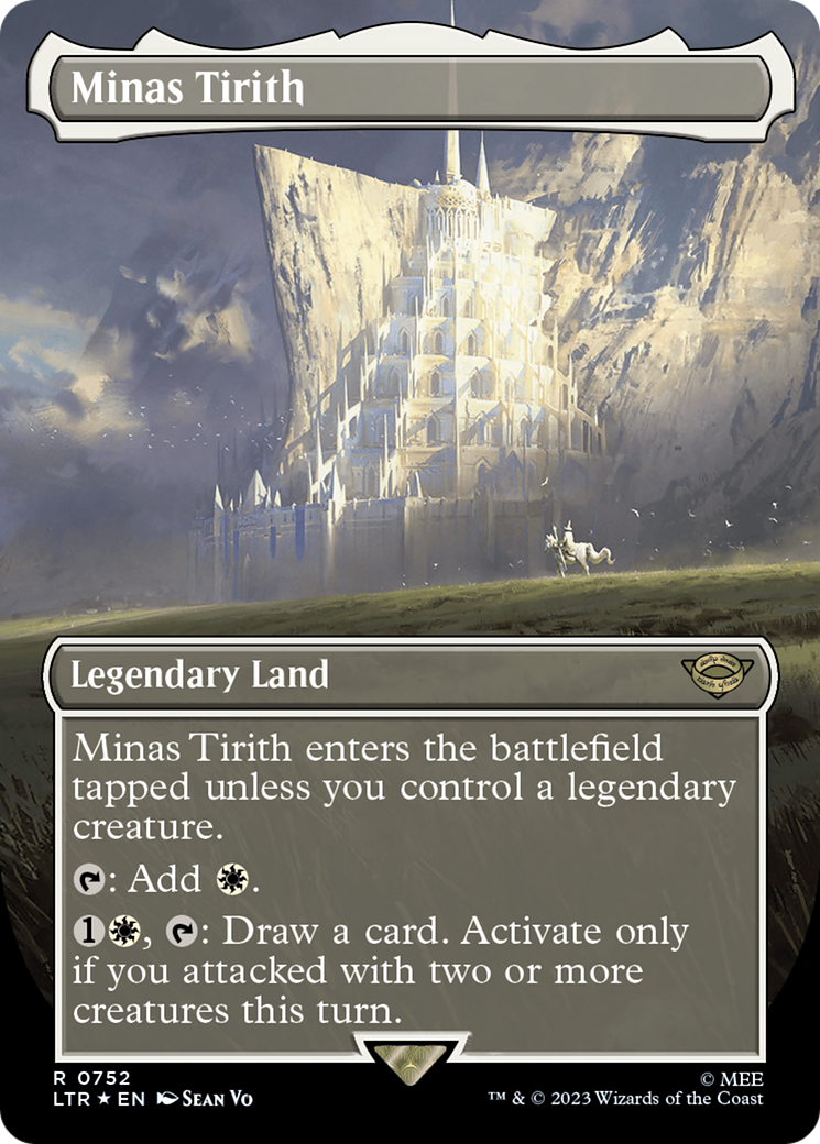 {R} Minas Tirith (Borderless) (Surge Foil) [The Lord of the Rings: Tales of Middle-Earth][LTR 752]